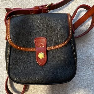 Dooney & Bourke Black and Brown Messenger Bag